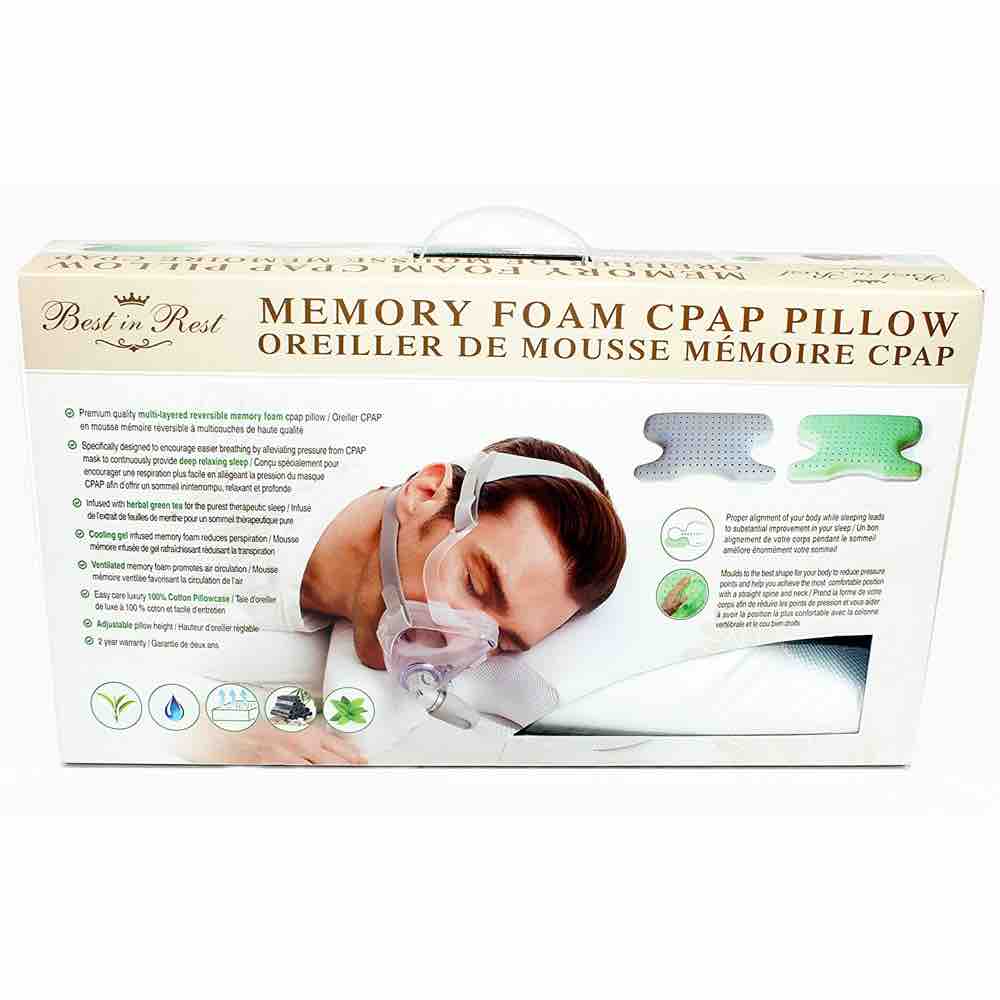 BEST IN REST Memory Foam CPAP Pillow with Cooling Gel - Best In Rest - CPAP Depot